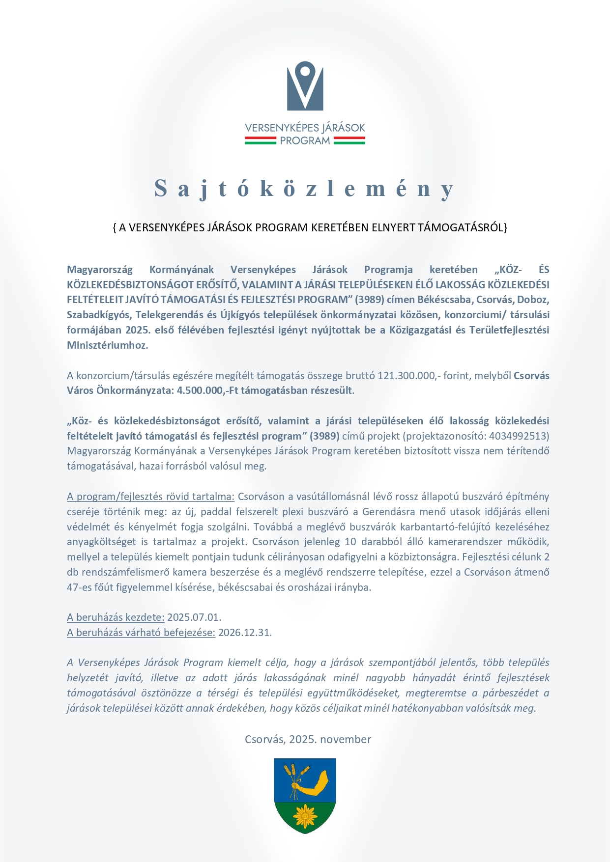 tájékoztató